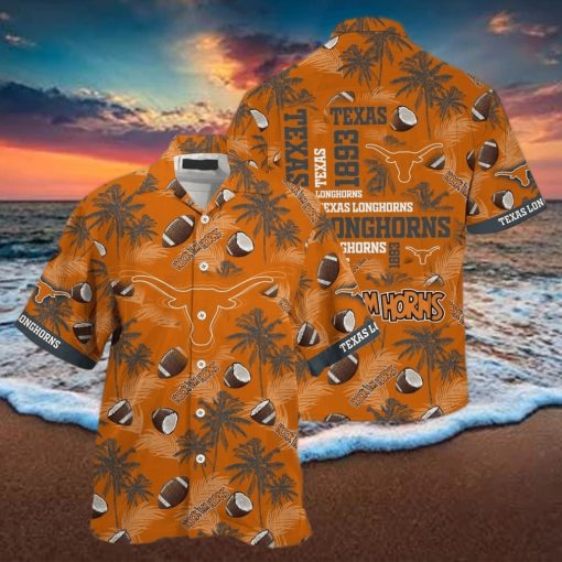 Vintage Aloha NCAA Texas Longhorns Hawaiian Shirt Gift For Football Fans hawaiian shirt