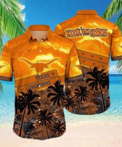 Vintage Aloha NCAA Texas Longhorns Hawaiian Shirt Summer Beach Gift