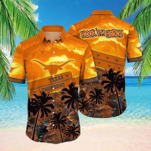 Vintage Aloha NCAA Texas Longhorns Hawaiian Shirt Summer Beach Gift