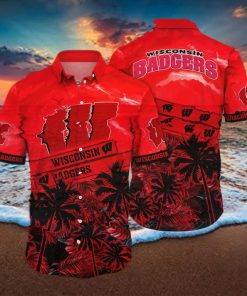 Vintage Aloha NCAA Wisconsin Badgers Hawaiian Shirt Beach Gift For Friend