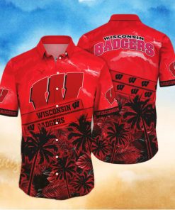 Vintage Aloha NCAA Wisconsin Badgers Hawaiian Shirt Beach Gift For Friend