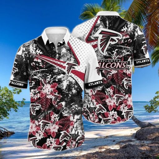 Vintage Aloha NFL AtNFL Atlanta Falcons Hawaiian Shirt Tropical Flower Beach Gift For Him hawaiian shirt