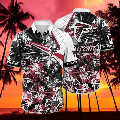 Vintage Aloha NFL AtNFL Atlanta Falcons Hawaiian Shirt Tropical Flower Beach Gift For Him hawaiian shirt