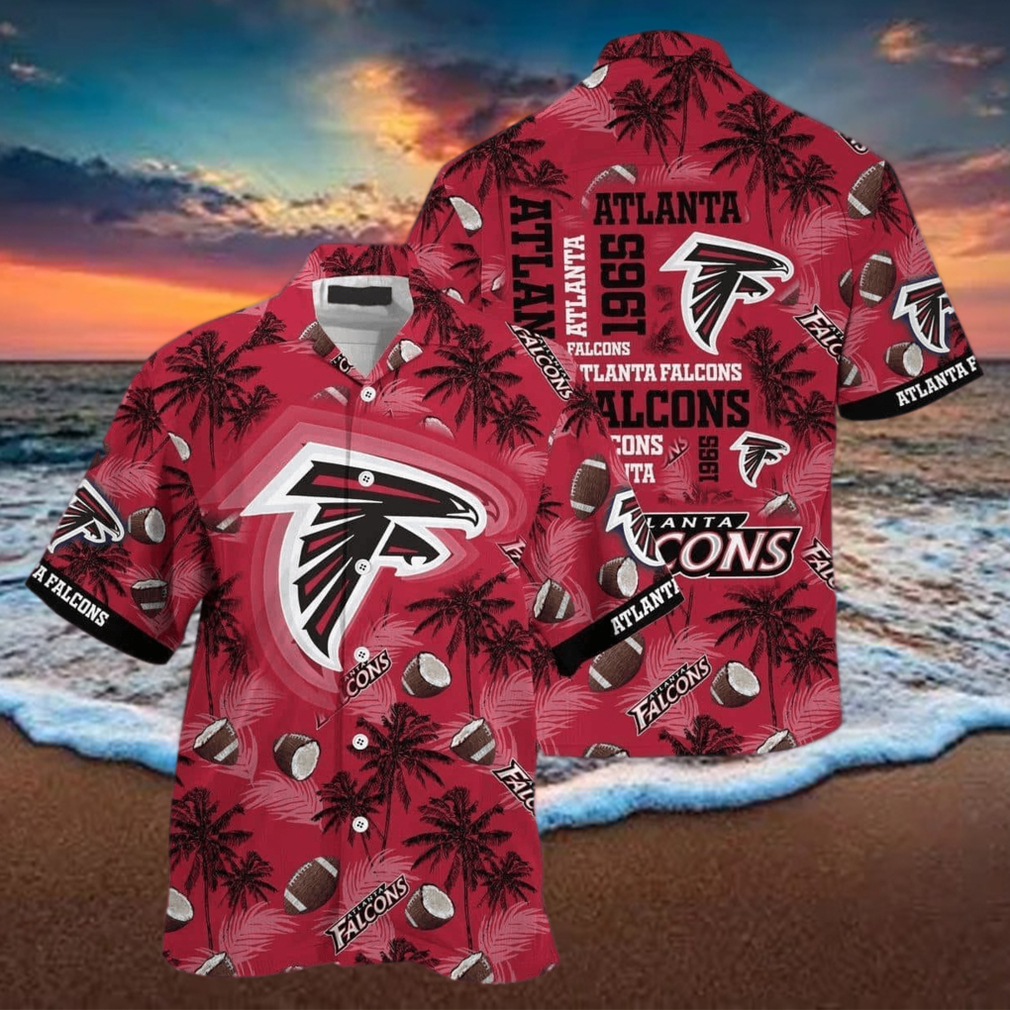 Vintage Aloha NFL AtNFL Atlanta Falcons Hawaiian Shirt Tropical Flower  Beach Gift For Him hawaiian shirt - Limotees