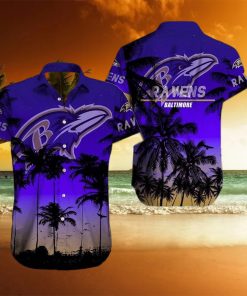 Vintage Aloha NFL Baltimore Ravens Hawaiian Shirt Beach Gift For Him