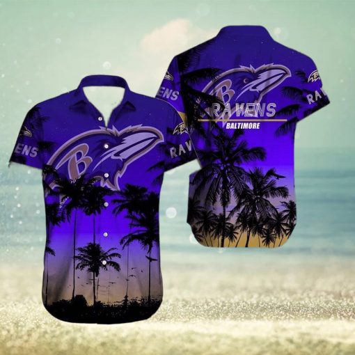 Vintage Aloha NFL Baltimore Ravens Hawaiian Shirt Beach Gift For Him