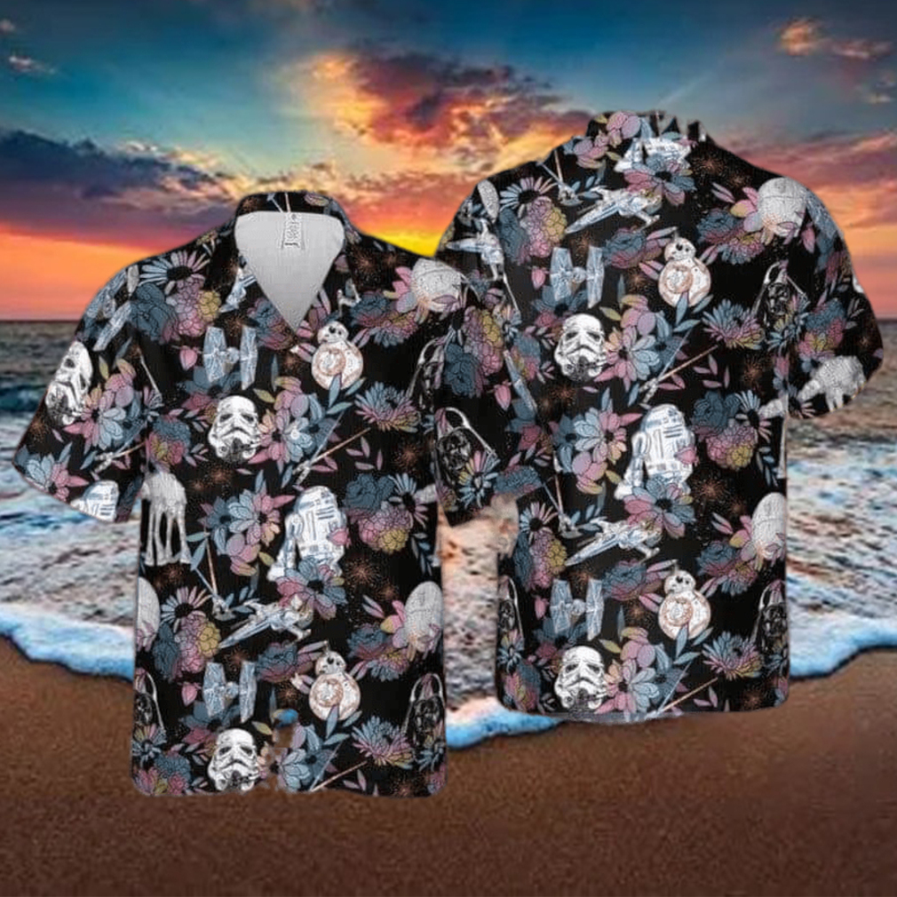 Star Wars Hawaiian Shirt Darth Vader Stormtrooper Bb8 R2D2 - Shirt Low Price