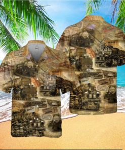 Vintage Big Boy Steam Train Unisex Hawaiian Shirts