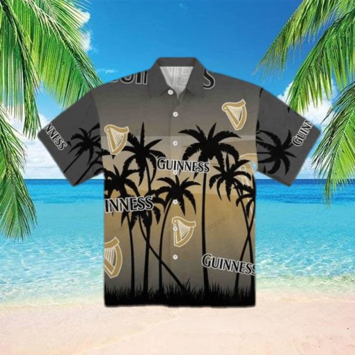 Vintage Guinness Funny Hawaiian Shirt Sunset Birthday Gift For Beach Lovers