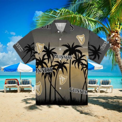 Vintage Guinness Funny Hawaiian Shirt Sunset Birthday Gift For Beach Lovers