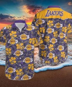 Vintage Los Angeles Lakers Hawaiian Shirt