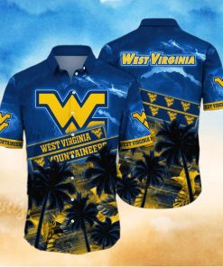 Vintage NCAA West Virginia Mountaineers WVU Hawaiian Shirt Palm Trees