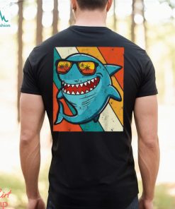 Vintage Shark With Sunglass Summer For Shark Lovers T shirt