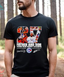Vladimir Guerrero Father and Son 2023 home run derby champions signature shirt