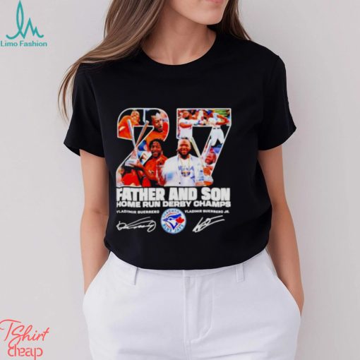 Vladimir Guerrero Father and Son 2023 home run derby champions signature shirt