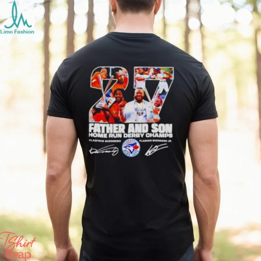 Vladimir Guerrero Father and Son 2023 home run derby champions signature shirt