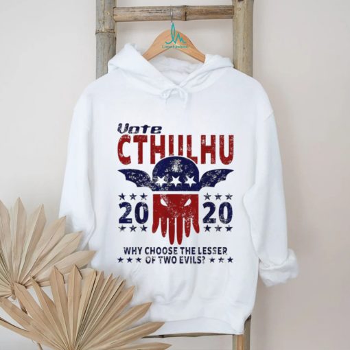 Vote Cthulhu 2024 why choose the lesser of two evils poster shirt