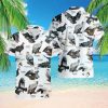 English Bulldo In Tropical Plants Pattern Blue And White Hawaiian Shirt Aloha Shirt For Men Women