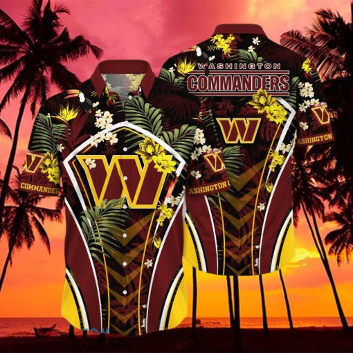 Washington Commanders NFL Flower Hawaiian Shirt Special Gift For Men Women Fans hawaiian shirt