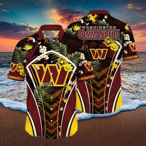 Washington Commanders NFL Flower Hawaiian Shirt Special Gift For Men Women Fans hawaiian shirt