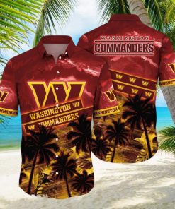 Washington Commanders NFL Flower Hawaiian Shirt Style Gift For Fans hawaiian shirt