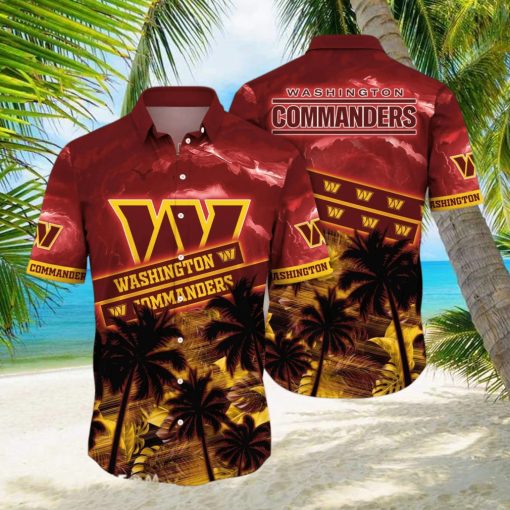 Washington Commanders NFL Flower Hawaiian Shirt Style Gift For Fans hawaiian shirt