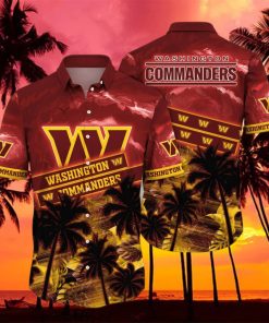 Washington Commanders NFL Flower Hawaiian Shirt Style Gift For Fans hawaiian shirt