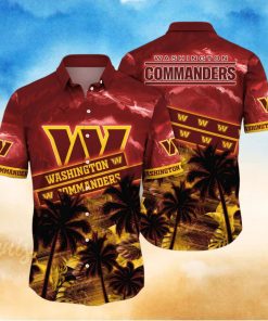 Washington Commanders NFL Flower Hawaiian Shirt Style Gift For Fans