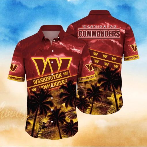 Washington Commanders NFL Flower Hawaiian Shirt Style Gift For Fans