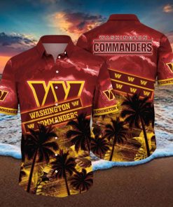 Washington Commanders NFL Flower Hawaiian Shirt Style Gift For Fans