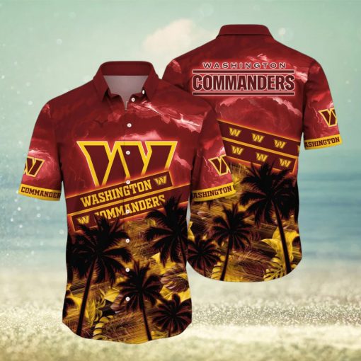 Washington Commanders NFL Flower Hawaiian Shirt Style Gift For Fans