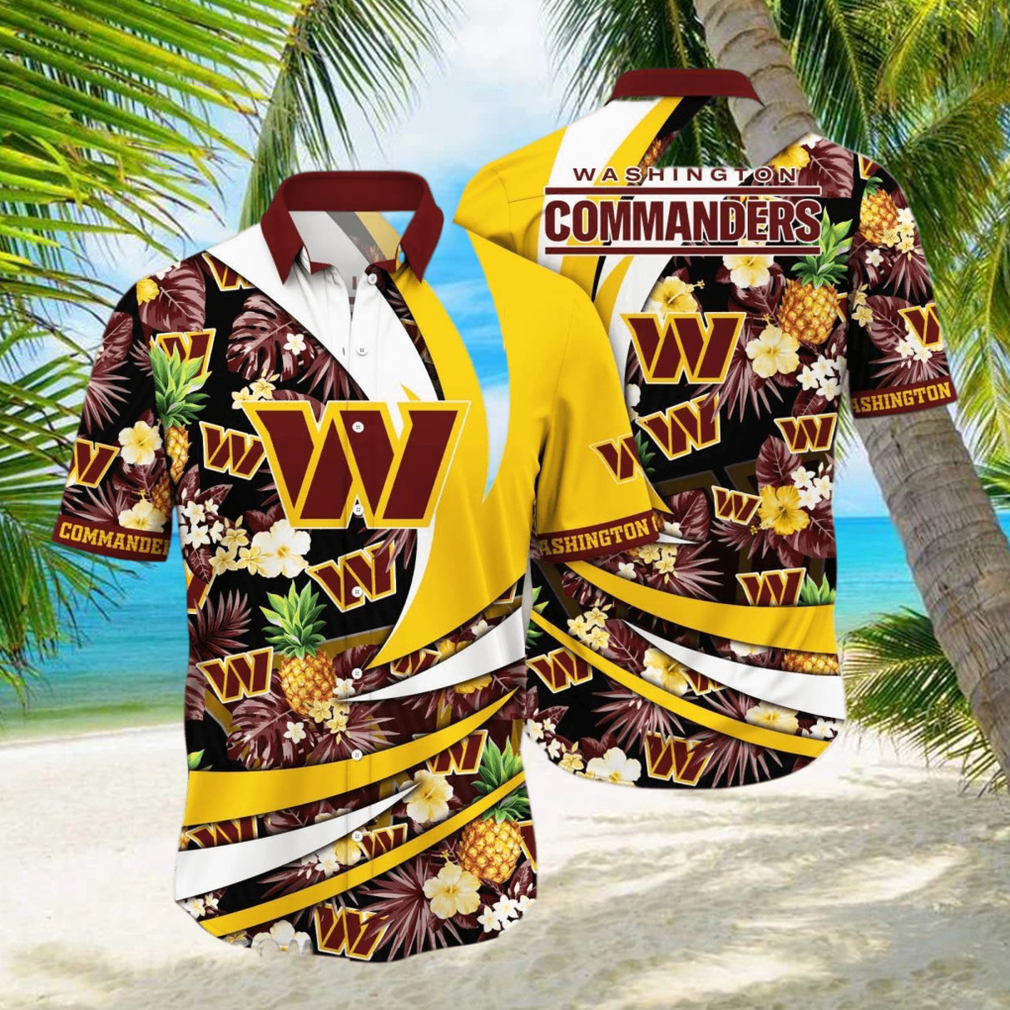 NFL Washington Commanders Hawaiian Shirt Red White Flower Tropical -  Ingenious Gifts Your Whole Family