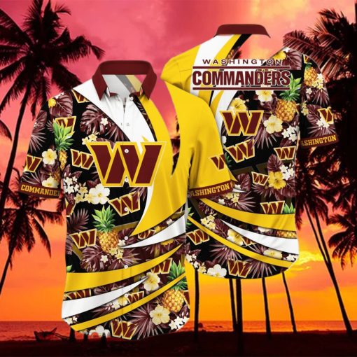 Washington Commanders NFL Flower Hawaiian Shirt Style Gift For Men Women Fans hawaiian shirt