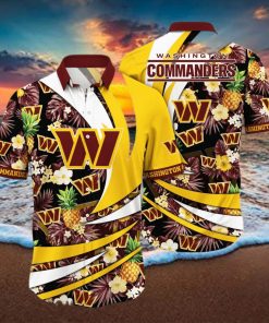 Washington Commanders NFL Flower Hawaiian Shirt Style Gift For Men Women Fans hawaiian shirt