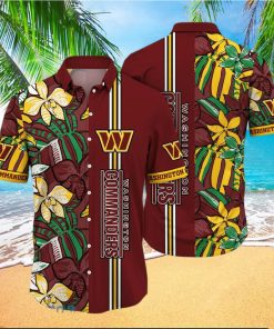 Washington Commanders NFL Flower Hawaiian Shirt Unique Gift For Fans hawaiian shirt