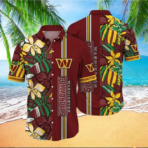 Washington Commanders NFL Flower Hawaiian Shirt Unique Gift For Fans hawaiian shirt