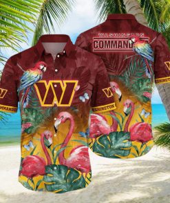 Washington Commanders NFL Flower Hawaiian Shirt Unique Gift For Men Women Fans hawaiian shirt