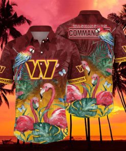 Washington Commanders NFL Flower Hawaiian Shirt Unique Gift For Men Women Fans hawaiian shirt