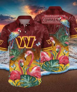 Washington Commanders NFL Flower Hawaiian Shirt Unique Gift For Men Women Fans hawaiian shirt