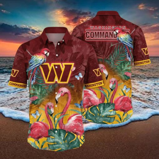 Washington Commanders NFL Flower Hawaiian Shirt Unique Gift For Men Women Fans hawaiian shirt