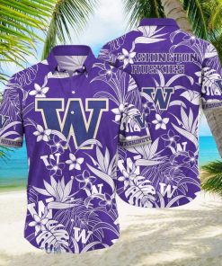 Washington Huskies NCAA1 Flower Hawaiian Shirt For Men Women Impressive Gift For Fans hawaiian shirt