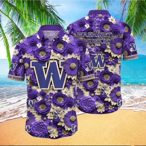 Washington Huskies NCAA1 Hawaiian Shirt For Men And Women Fans hawaiian shirt