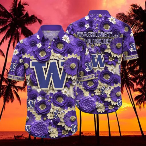 Washington Huskies NCAA1 Hawaiian Shirt For Men And Women Fans hawaiian shirt