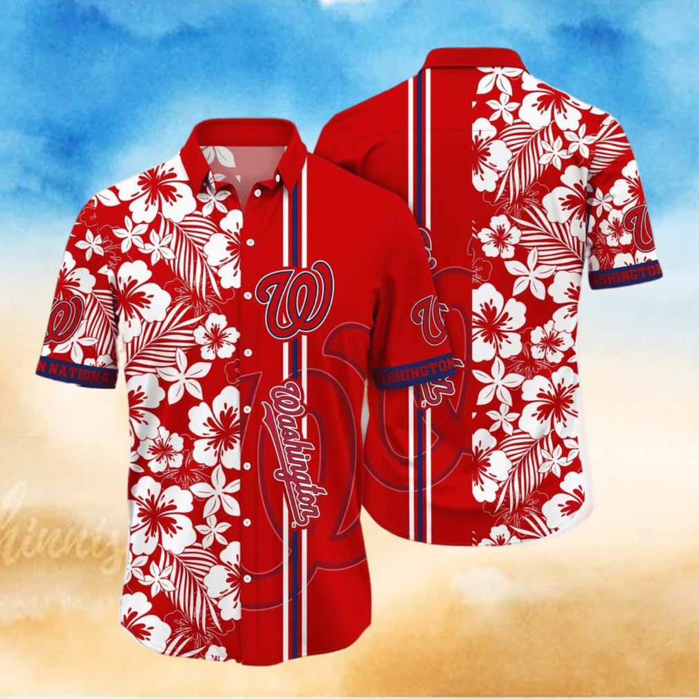 Washington Nationals MLB Flower Hawaiian Shirt For Men Women