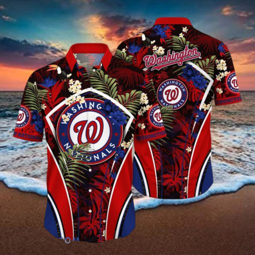 Washington Nationals MLB Flower Hawaiian Shirt Special Gift For Men Women Fans hawaiian shirt