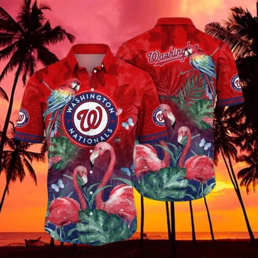 Washington Nationals MLB Flower Hawaiian Shirt Unique Gift For Men Women Fans hawaiian shirt