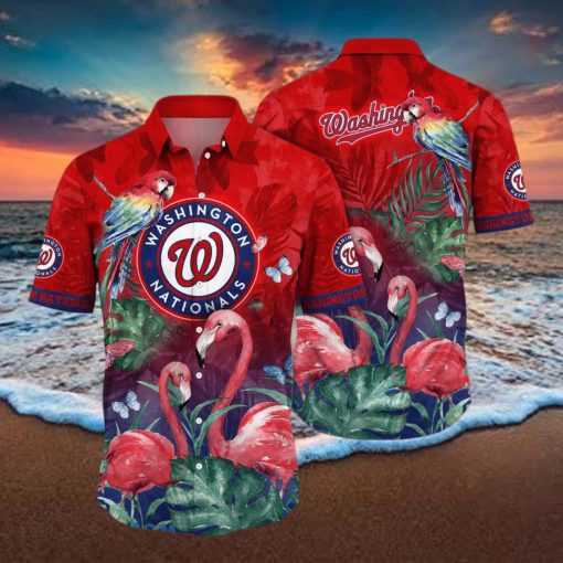 Washington Nationals MLB Flower Hawaiian Shirt Unique Gift For Men Women Fans hawaiian shirt