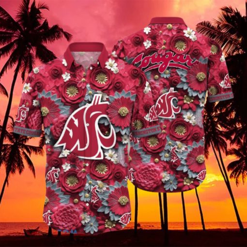 Washington State Cougars NCAA1 Hawaiian Shirt For Men And Women Fans hawaiian shirt