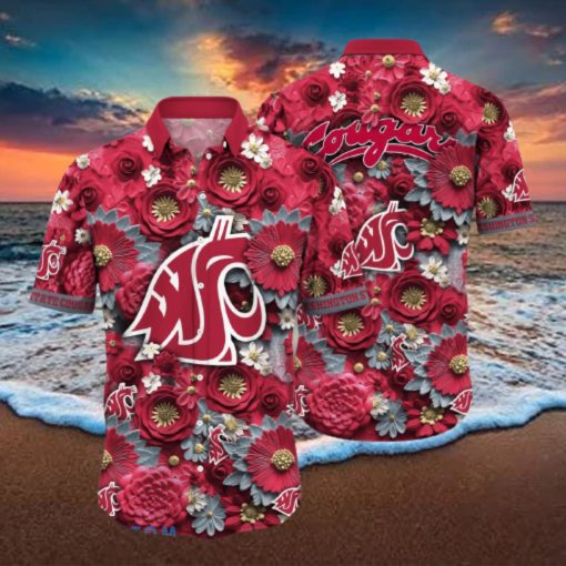 Washington State Cougars NCAA1 Hawaiian Shirt For Men And Women Fans hawaiian shirt