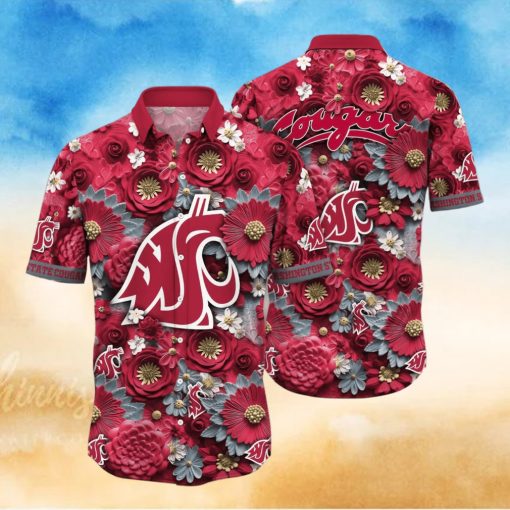 Washington State Cougars NCAA1 Hawaiian Shirt For Men And Women Fans